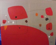 Michael Feicht (geb. 1959):Große Flächenkomposition in rot