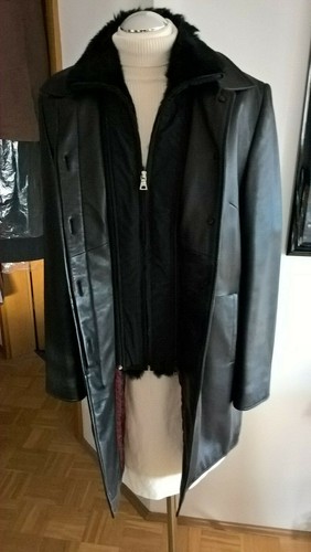 Schwarze glattlederjacke von - schwarze,