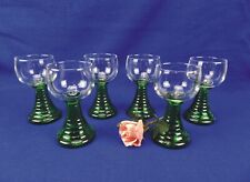 6 seltene alte Römer Wein Gläser 0,1 L Hohlfuß - sehr gut erhalten (H1)