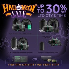 Mars Hydro 4'' 6'' Inline Fan Ventilation Kit / Carbon Filter for Grow Tent Kits