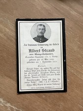 Sterbebild Argonnen Würtbg. 123. Gren. Rgt. 1916