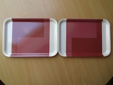 2 kleine Tablett Servierplatte Serviertablett von Ikea ca. 28 x 20 cm