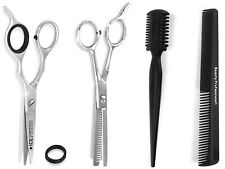 Set 4er 6 Zoll Ausdünnschere Effilier-Haarschere Kamm + Effilierer Solingen NEU