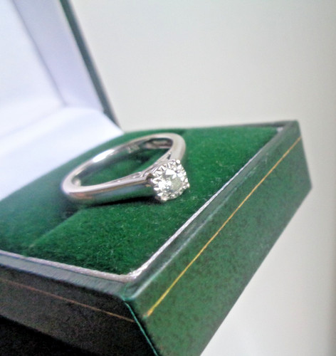 Weißgold diamant ring - weißgold,
