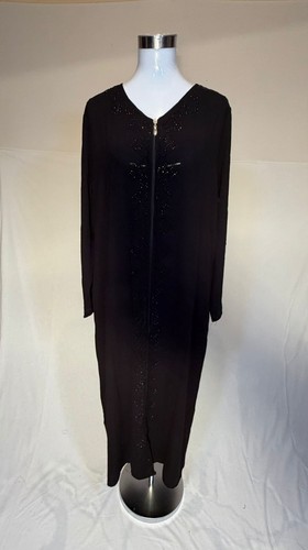 Moderne schwarze abaya - schwarze,