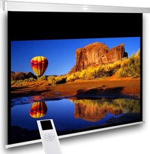 Leinwand Elektrisch mit Beamer 