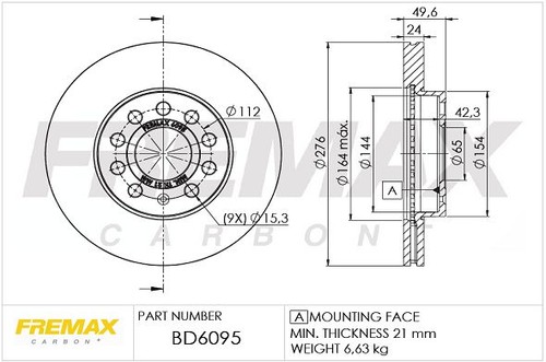 Bremsscheiben für audi - bremsscheiben, a3