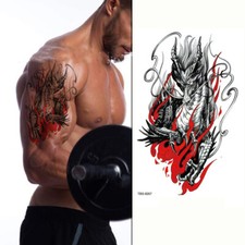 Temporäres Tattoo Drache Dragon China Asia Einmal-Tattoo Wasserfest Asien Japan