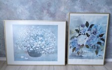 Wandbild Kunstdruck Heide Dahl Kornblumen und Jan Kooistra signiert 81