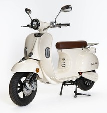 Elektro Roller Retro Vespa Style 4500W Reichweite 100km Vmax 85km/h creme NEU