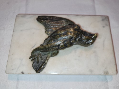 Antike bronzefigur spatz tot - antike,