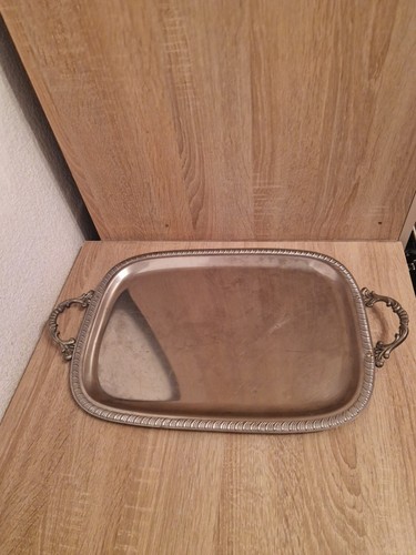 Serviertablett silber mit