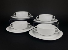 Rosenthal Suomi Weiß Suppentasse mit Untertasse 4 Stück Timo Sarpaneva Studio