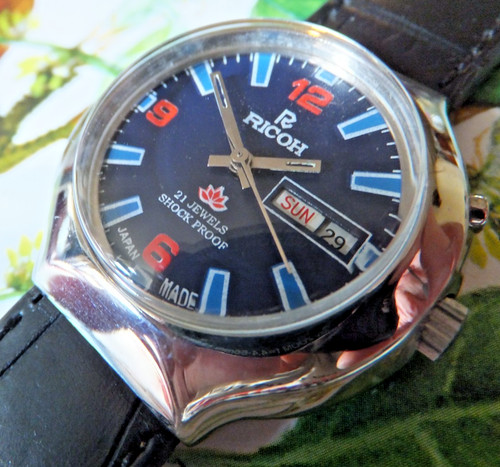 Blaues tone dial ricoh 36mm - blaues, 2-tone