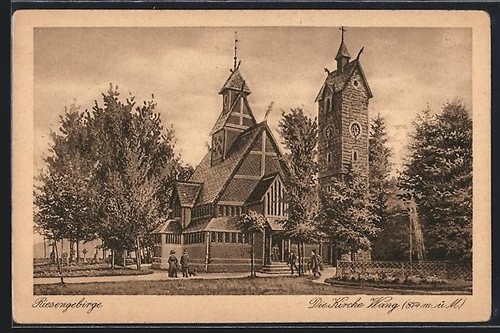Ansichtskarte wang die - wang,, kirche