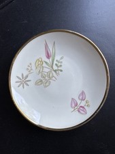 Winterling Unterteller Bavaria mit Blumendekor & Goldrand – Vintage 50er