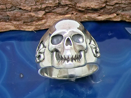 Totenkopf ring mit - totenkopf, 925
