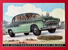 DDR Prospekt 1956 VEB Kraftfahrzeugwerk Horch Zwickau - SACHSENRING     ( F23892