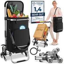 ELONEO Einkaufstrolley Treppensteiger mit Kühlfach Einkaufsroller klappbar