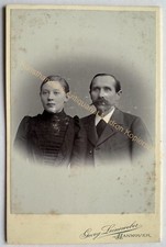 orig. KAB Kabinett Foto Fotografie Bild alt Mode um 1890 Leineweber Hannover