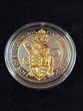 GB - 5 Pounds 2016 **** LION OF ENGLAND - GOLDEN ENIGMA *** 2 Unzen Silber