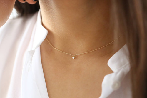 Diamant gold 14k 585 halskette - gold,
