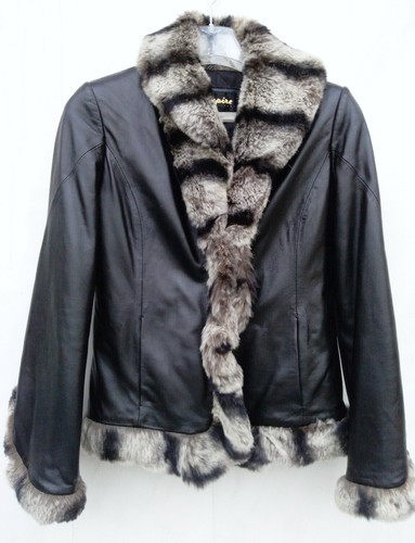 Chinchilla pelz lederjacke - pelz,