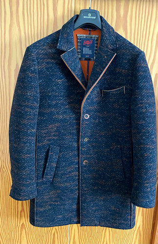 Bob herren wollmantel blau - bob, gr