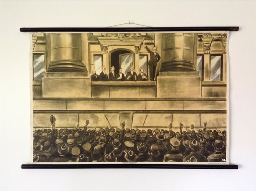 Schulwandbild scheidemann 1918 - schulwandbild,