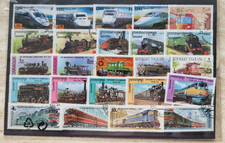 50 Briefmarken Eisenbahn Train Lokomotive Zug Dampflok Lock  INTERNATIONAL