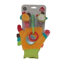 Fehn Spielhandschuh Safari – Fingerpuppen Baby Spielzeug Affe und Elefant