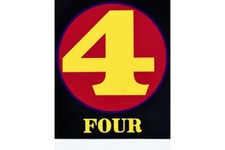 Robert Indiana  Druckgrafik-Multiple "Four"" 1997 Farbserigraphie 65 x 50 cm