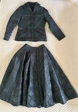 damen Anzug mit rock mit hohe Taille Gr. 34 Schwarz