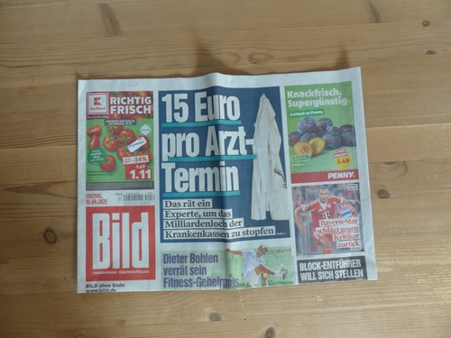 Bildzeitung 2025 ein - 19.09.2025,