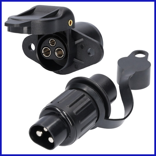 Polige steckdose stecker - polige, +