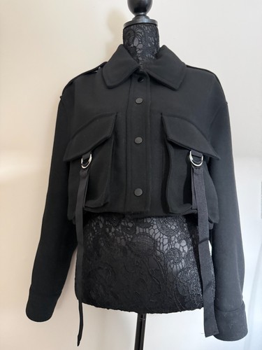 Bershka cropped jacke schwarz - cropped,