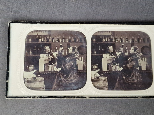 Antike stereokarte 1870 - antike,