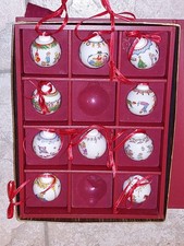 10 Hutschenreuther Miniatur-Weihnachtskugeln Sammel-Edition 1986-1997 limitiert
