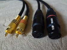 2 x 1m XLR auf Cinch Adapter Kabel SC-Galileo 238 mit Neutrik 3- polig o. Klinke