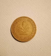 10 Pfennig 1950 d Bank Der