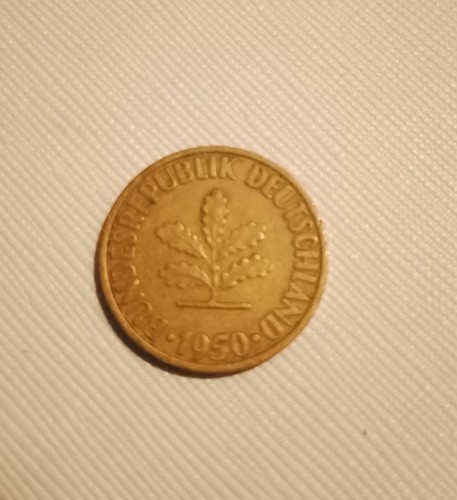 Pfennig 1950 bank der - pfennig,
