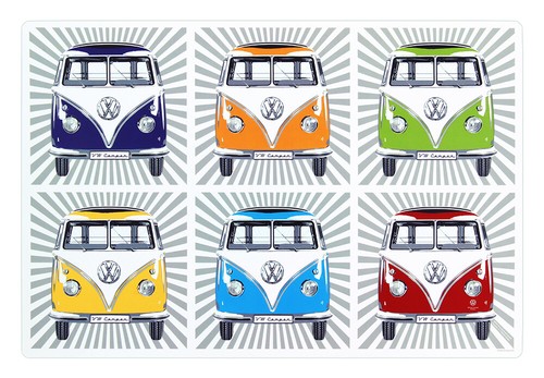 Bulli bus tischsets - vw,