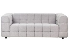 3-Sitzer Sofa Stoffbezug grau