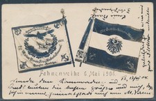 Kiautschou AK Fahnenweihe Mai