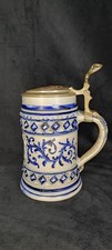 Alter bierkrug mit zinndeckel - alter,