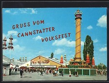 Cannstatt, Cannstatter Volksfest, Dinkelacker-Festzelt, Ansichtskarte 