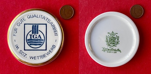 Ddr porzellan medaille tga - ddr,