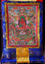 Thangka aus Tibet Sukhavati westl. Paradies d. Amithaba #last