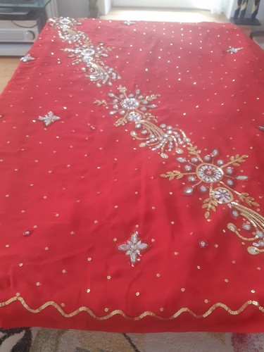 Indischer sari stoff mit - stoff,