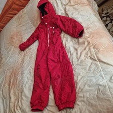 Schneeanzug, Skianzug, Wed'ze, Gr. 128/134, rot/weiß, dünn, Kapuze, gut erhalten